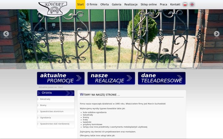 Screenshot of kowart.eu