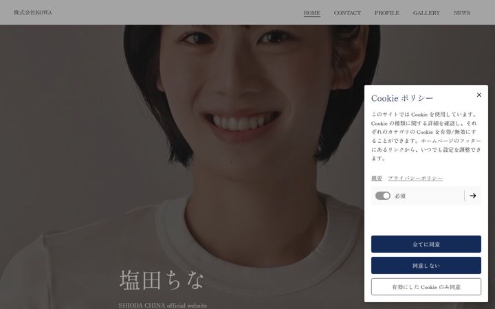 Screenshot of kowashiodachina.com