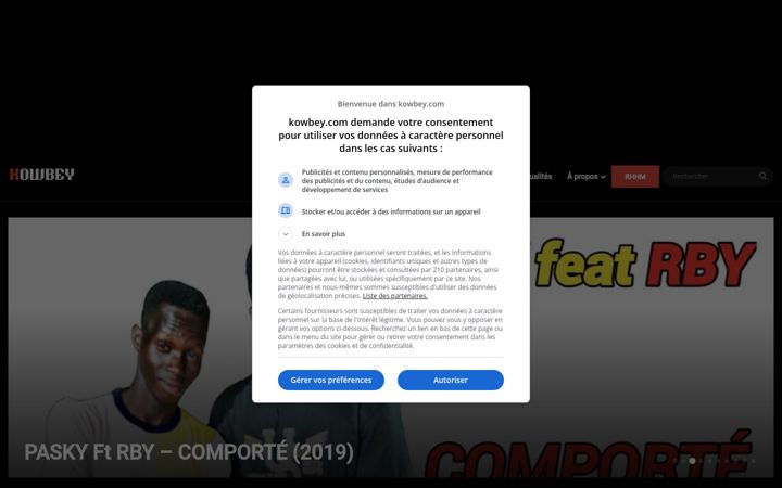 Screenshot of kowbey.com