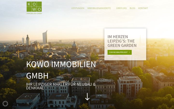 Screenshot of kowo-immobilien.de