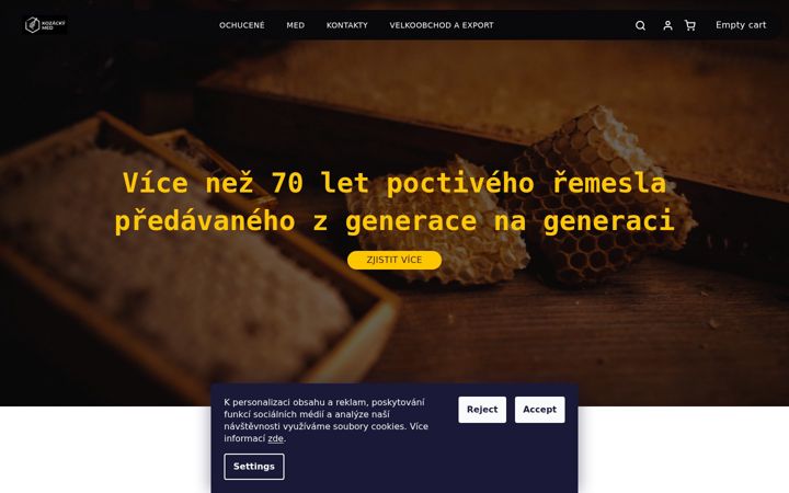 Screenshot of kozackymed.cz