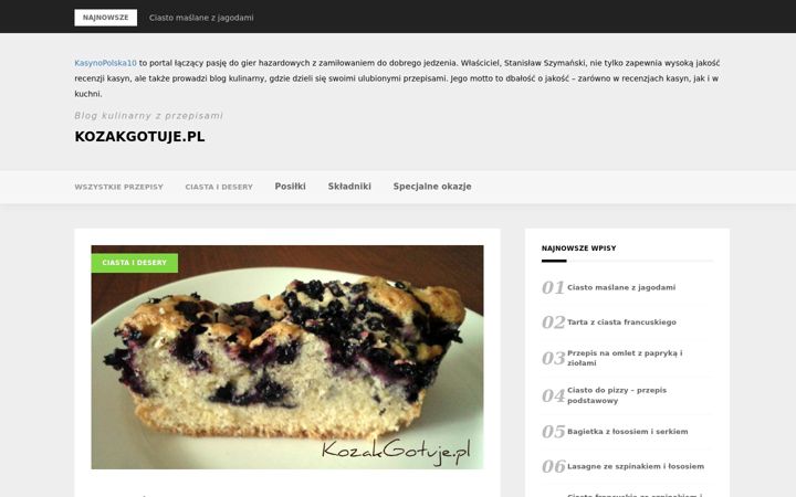 Screenshot of kozakgotuje.pl