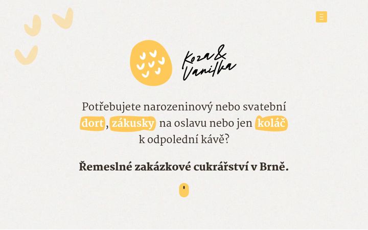 Screenshot of kozavanilka.cz