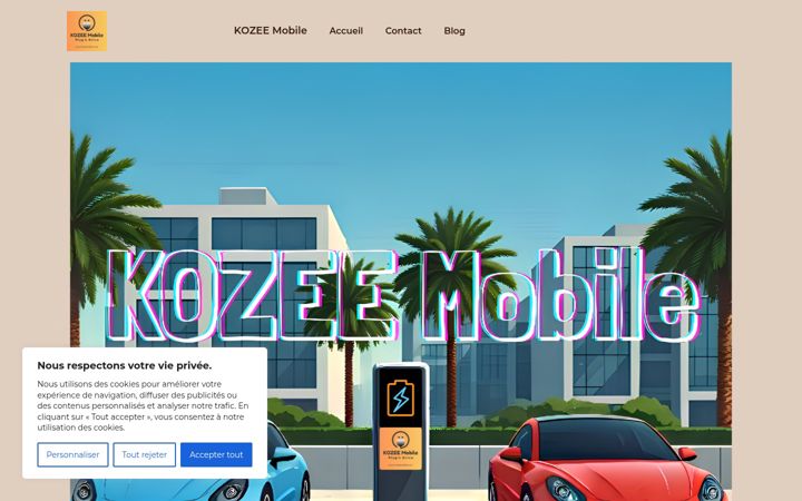 Skærmbillede af kozeemobile.com