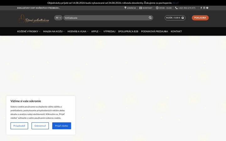 Screenshot of kozena-galanteria.eu