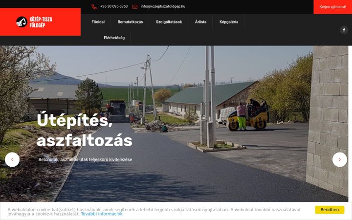 Screenshot of kozeptiszafoldgep.hu