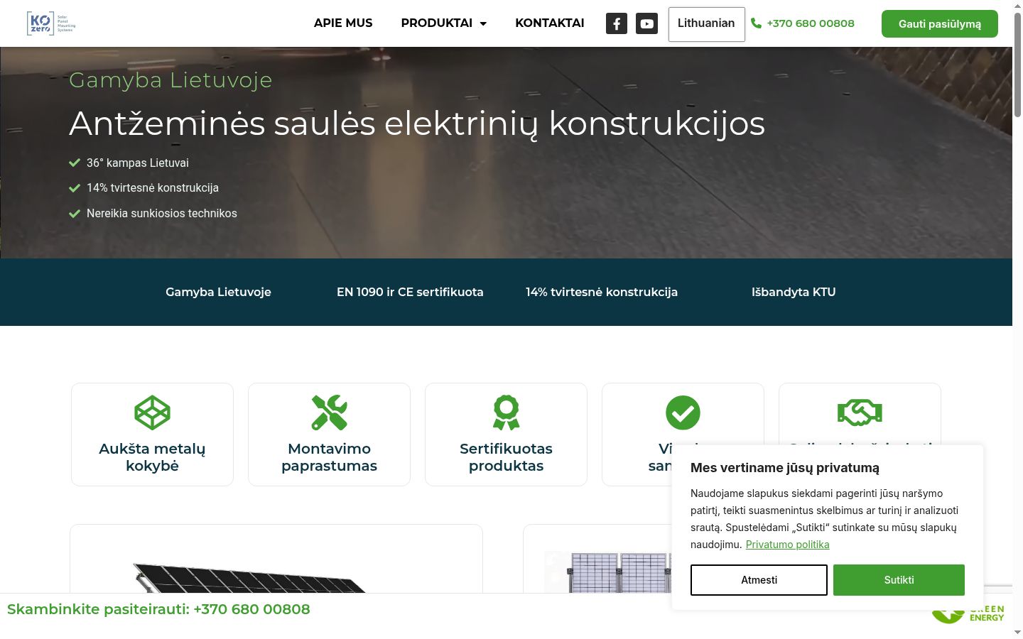 Skjermbilde av samtykkebanneret slik det vises før noen interaksjon