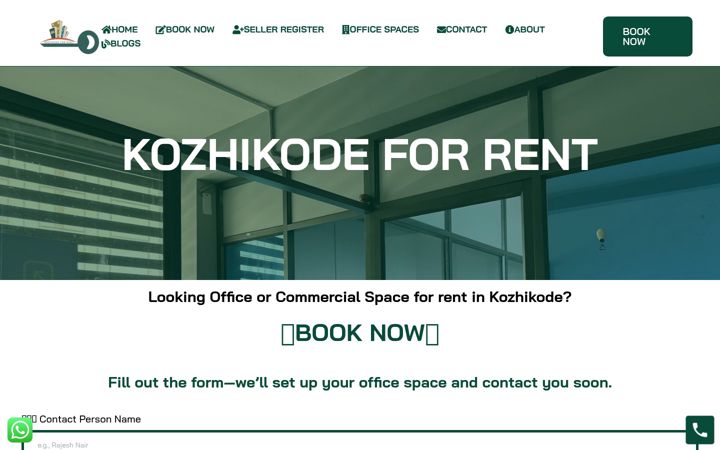 Skærmbillede af kozhikodeforrent.com