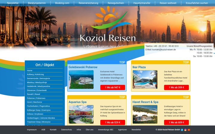 Screenshot of koziol-reisen.de