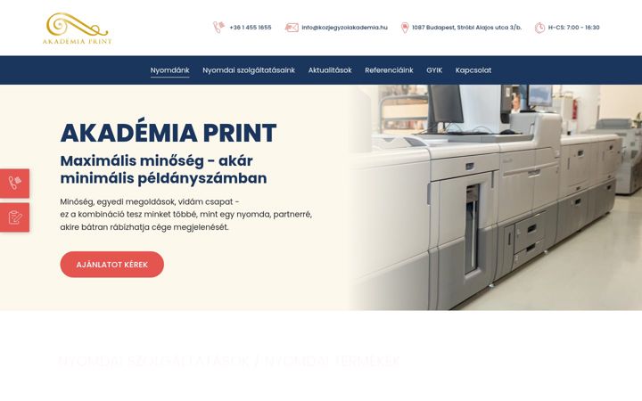 Screenshot of kozjegyzoiakademia.hu