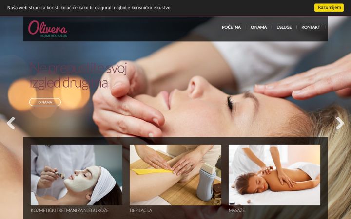 Screenshot of kozmeticki-salon-olivera.com.hr
