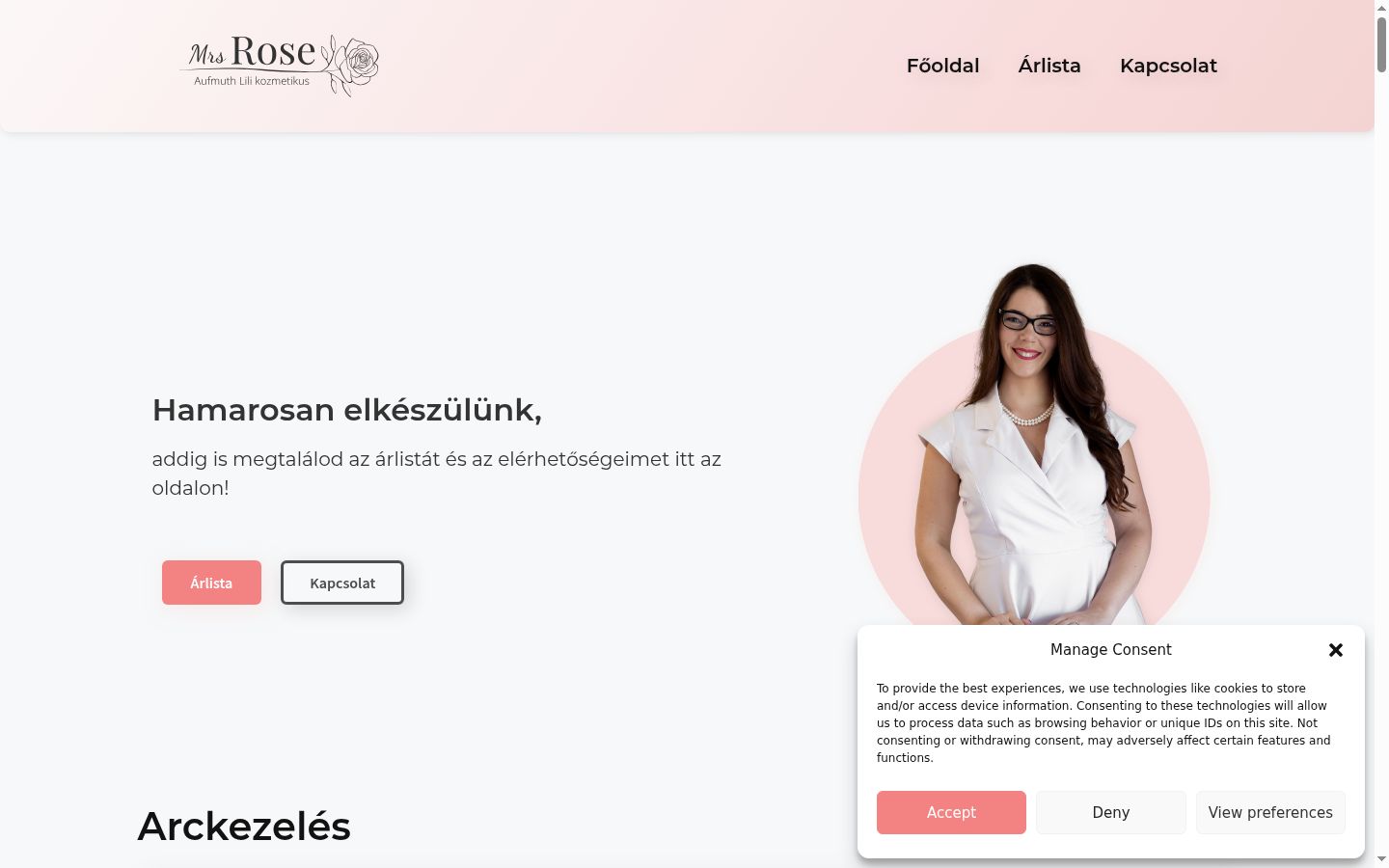 Screenshot del banner di consenso mostrato prima di qualsiasi interazione