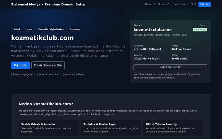 Screenshot of kozmetikclub.com