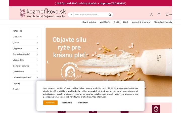 Screenshot of kozmetikovo.sk