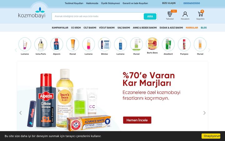Skærmbillede af kozmobayi.com