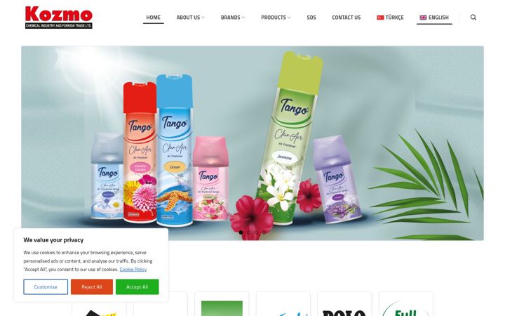 Skærmbillede af kozmokimya.com