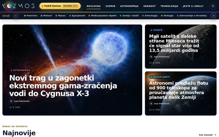 Screenshot of kozmos.hr