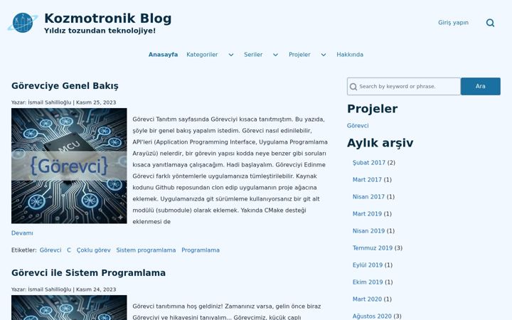 Screenshot of kozmotronik.com.tr