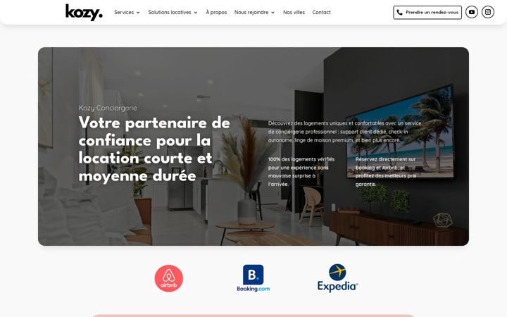 Screenshot of kozyconciergerie.fr
