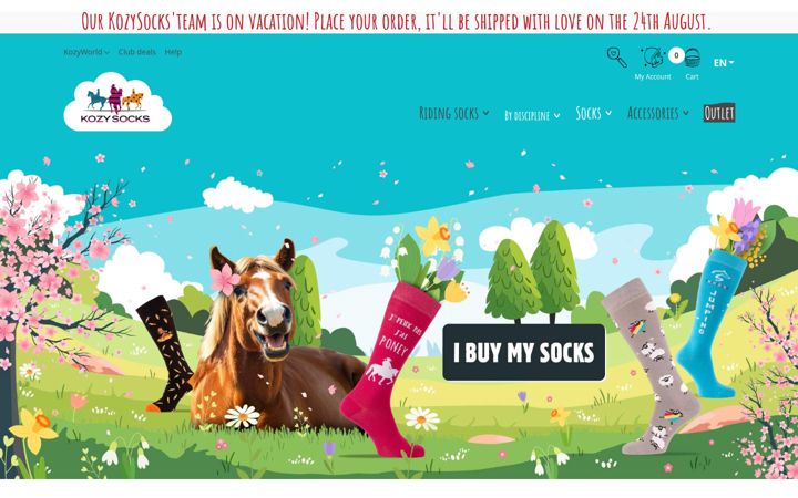 Screenshot of kozysocks.com