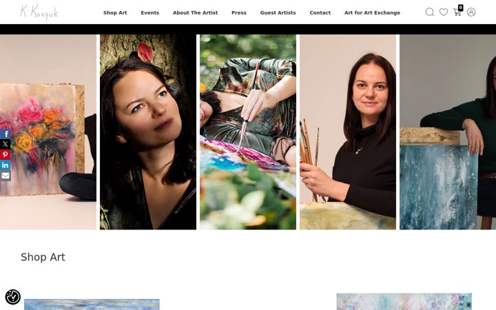 Skærmbillede af kozyukgallery.com