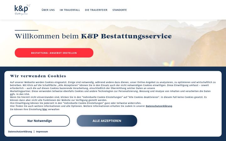Screenshot of kp-bestattungen.de