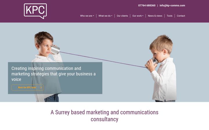Screenshot of kp-comms.com