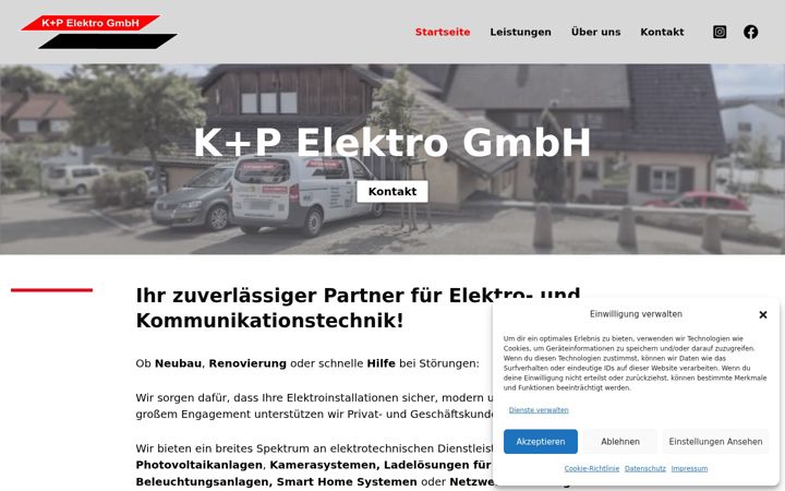 Skærmbillede af kp-elektro.com