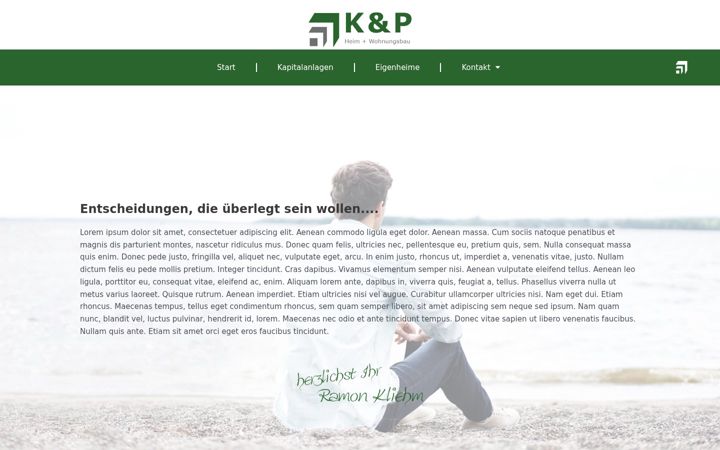 Screenshot of kp-heim-wohnungsbau.com