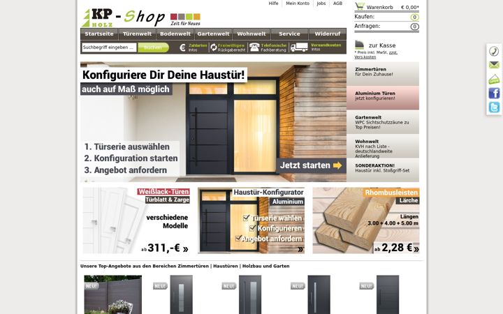 Screenshot of kp-holzshop.de