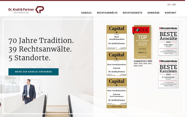 Screenshot of kp-recht.de