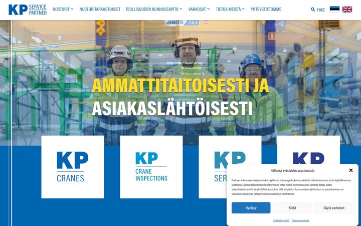 Skærmbillede af kp-servicepartner.com