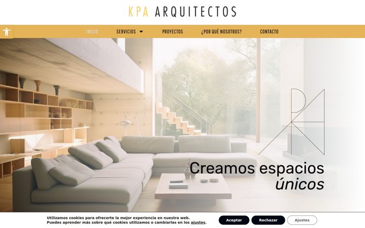 Skjermbilde av kpaarquitectos.com