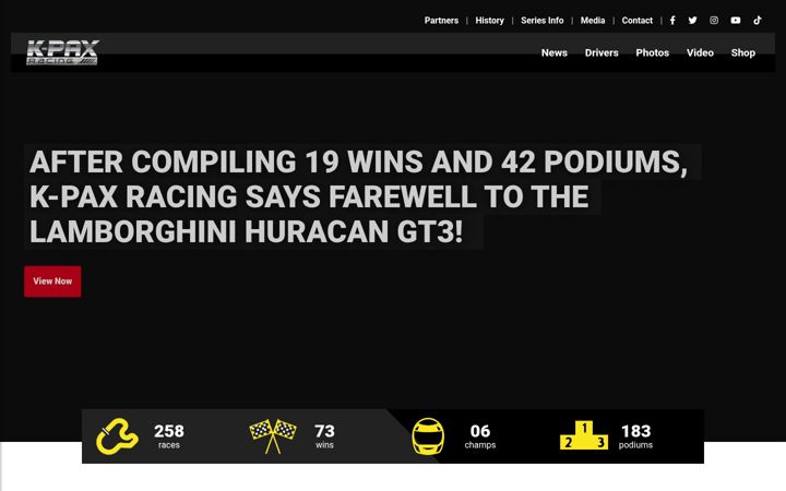 Skærmbillede af kpaxracing.com