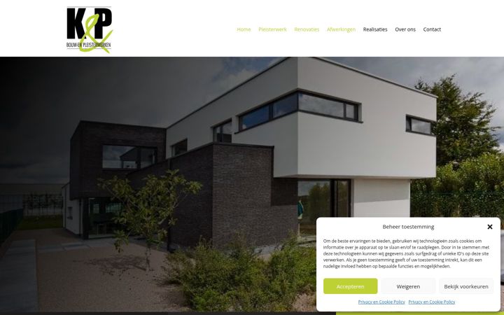 Screenshot of kpbouw.be