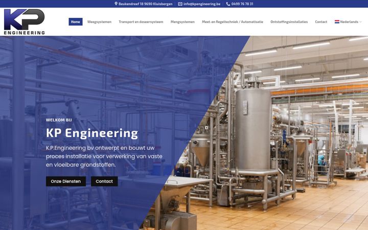 Screenshot of kpengineering.be