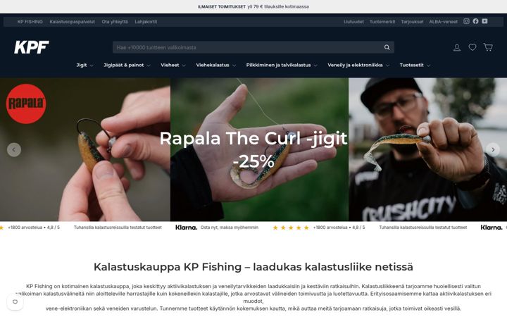 Screenshot of kpfishing.fi