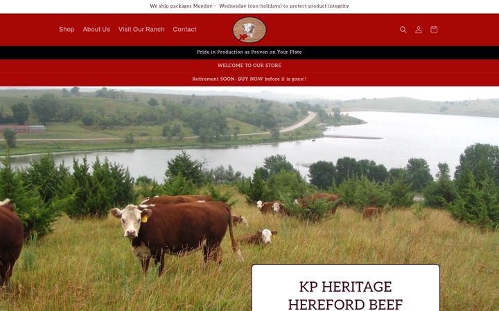Snímek obrazovky kpheritagebeef.com