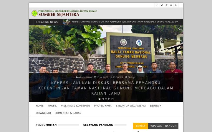 Screenshot of kphrsumbersejahtera.com