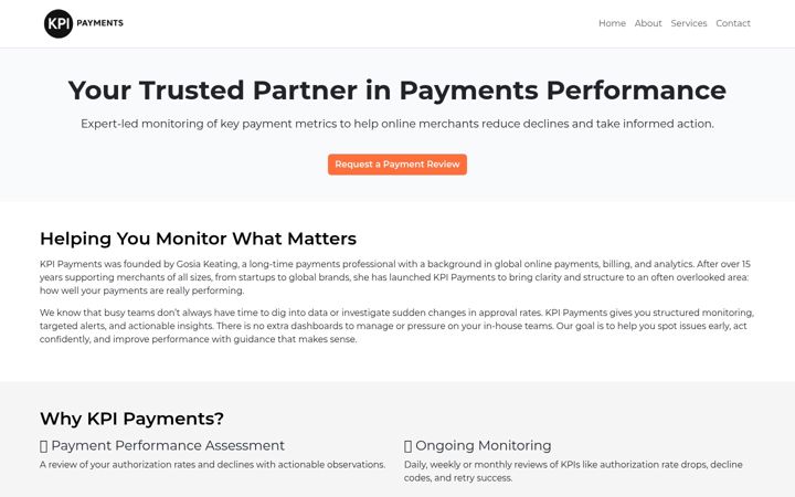 Screenshot of kpipayments.com