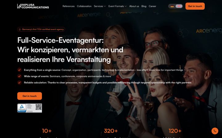 Screenshot of kplusa.de