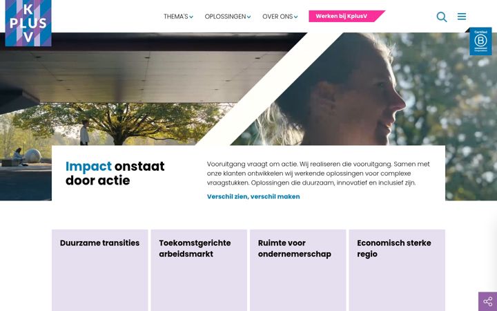 Screenshot of kplusv.nl