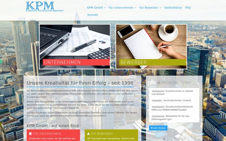 Screenshot of kpm-personal.de