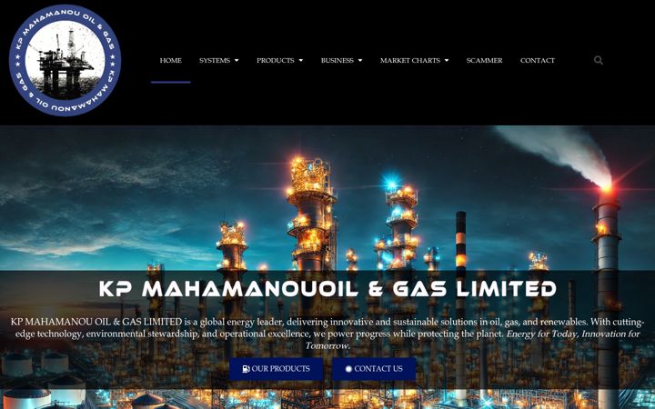 Screenshot of kpmahamanouoilgas.com