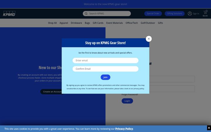 Screenshot of kpmggear.com