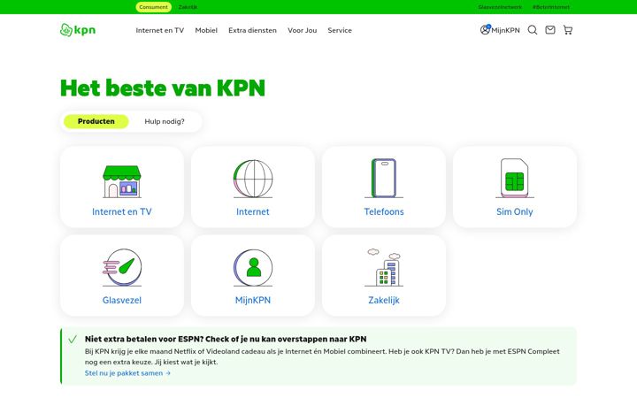 Screenshot of kpn.com