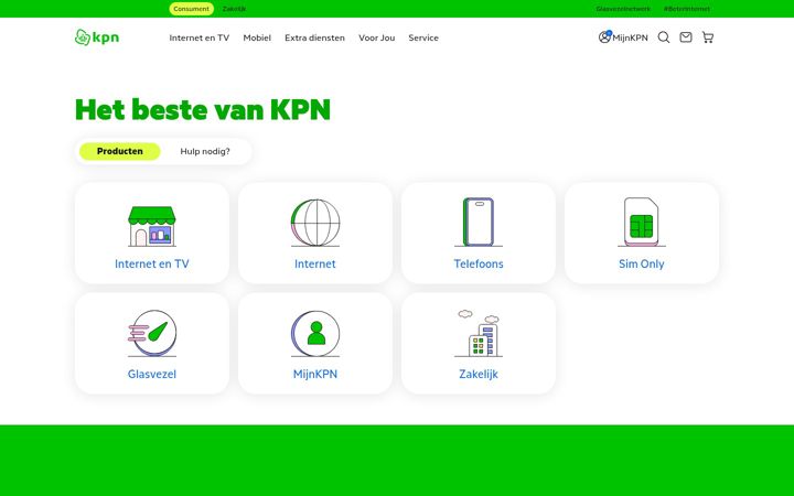 Screenshot van kpn.net