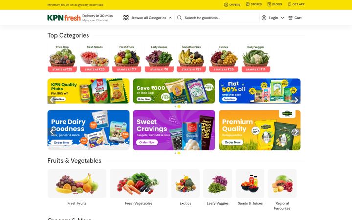 Screenshot of kpnfresh.com