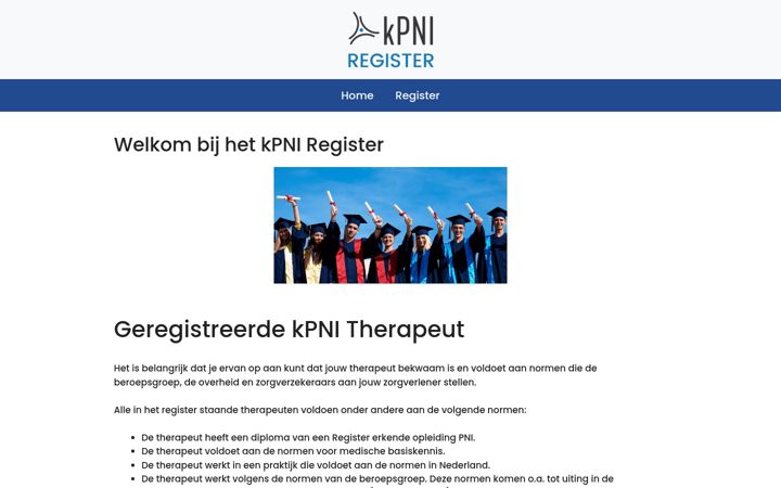 Screenshot of kpniregister.nl