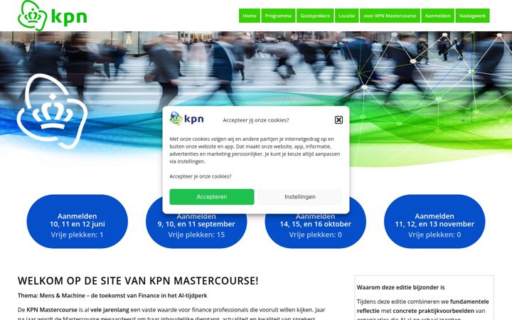 Screenshot of kpnmastercourse.nl